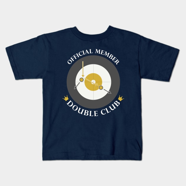 The "Double Club" - White Text Kids T-Shirt by itscurling